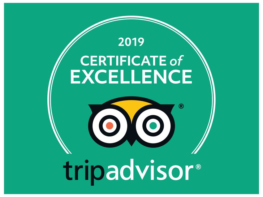 2019 Certificate of Excellence by TripAdvisor