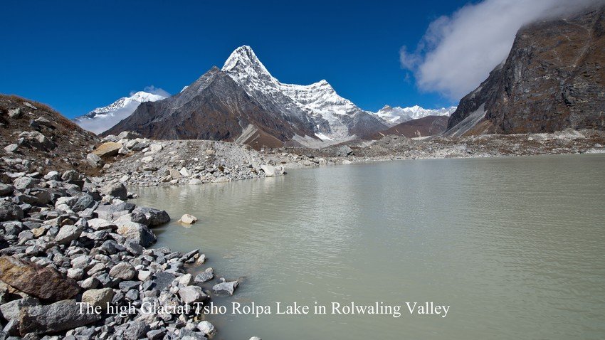 Tsho Rolpa Lake in Rolwaling Valley